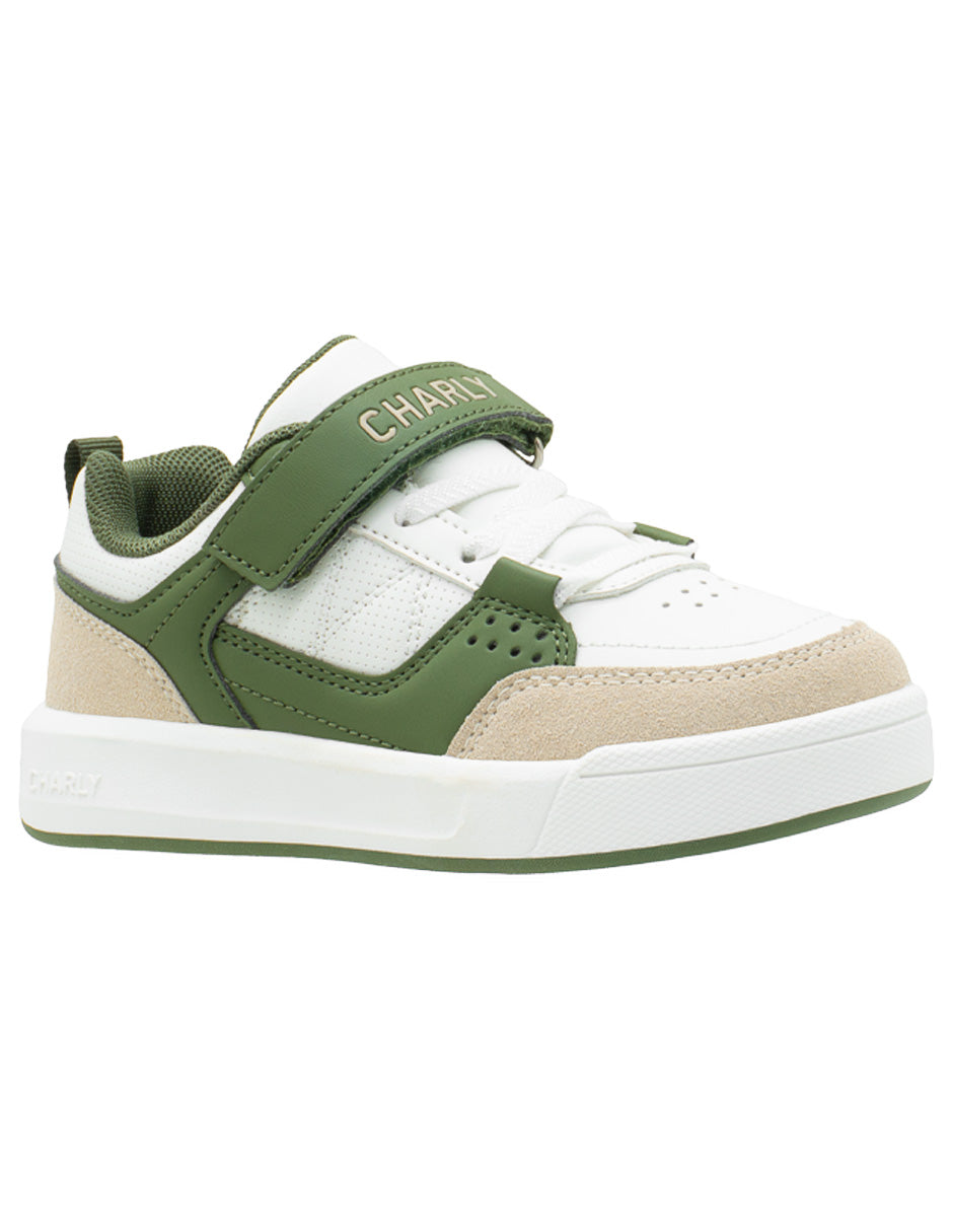 Tenis Para Niño Charly Beige Olivo