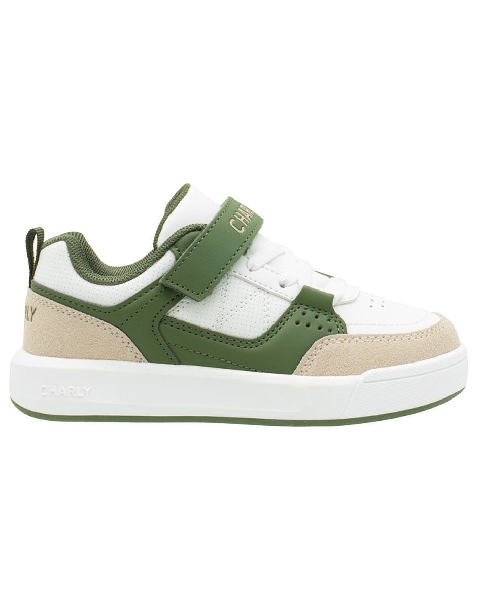Tenis Para Niño Charly Beige Olivo