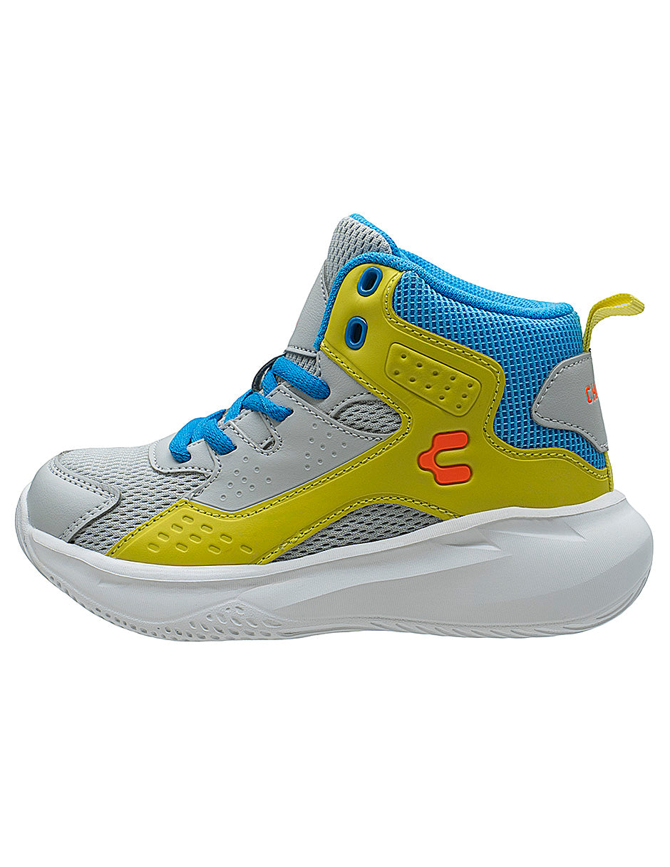 Tenis Bota Gris Casual Niño Charly®