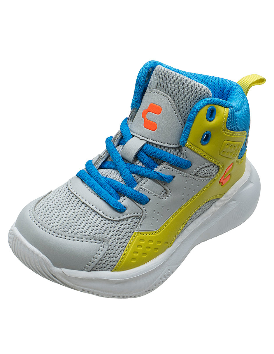Tenis Bota Gris Casual Niño Charly®