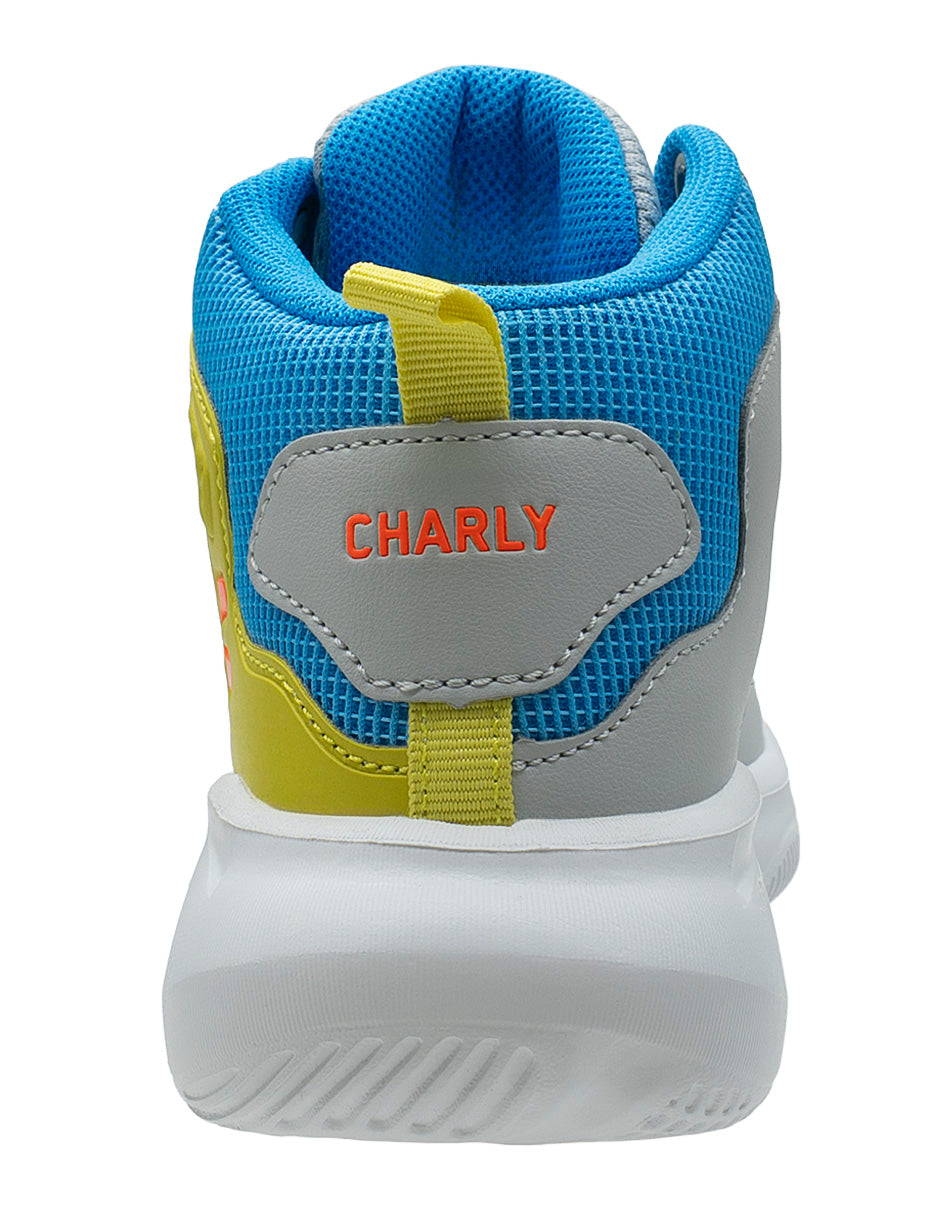 Tenis Bota Gris Casual Niño Charly®