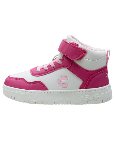 Tenis Charly Tipo Bota Rosa Para Niña