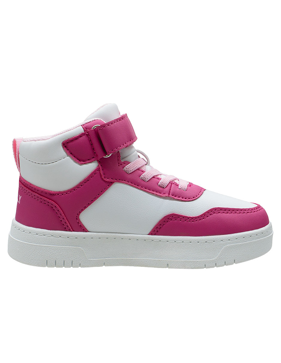 Tenis Charly Tipo Bota Rosa Para Niña