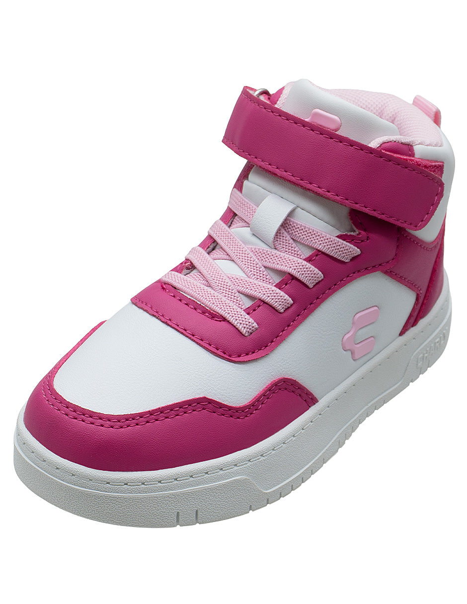 Tenis Charly Tipo Bota Rosa Para Niña