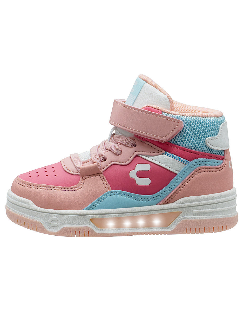 Tenis Luces Para Niña Rosa Azul Charly