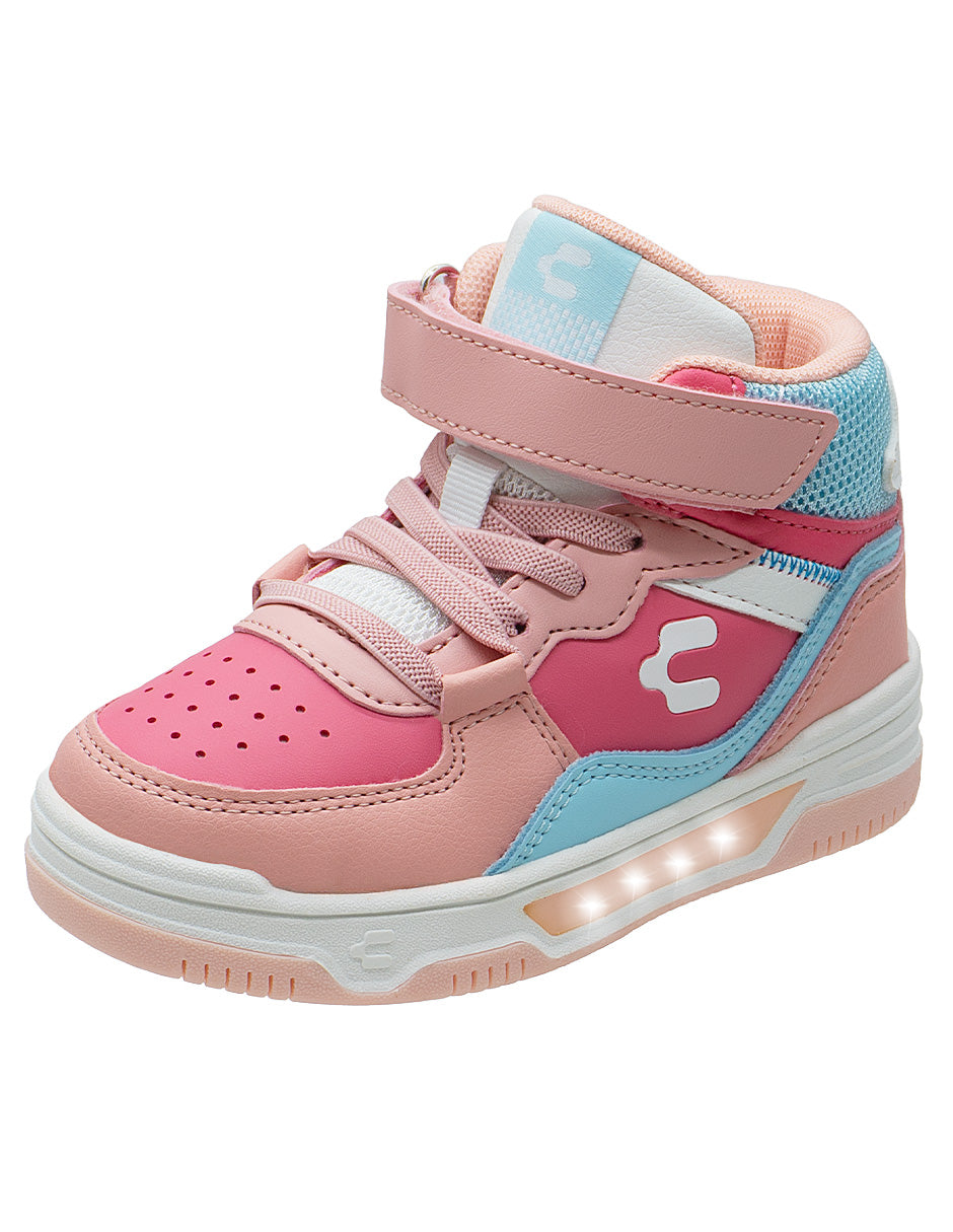 Tenis Luces Para Niña Rosa Azul Charly