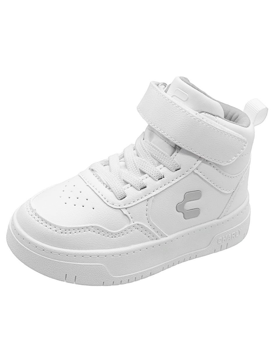 Tenis Escolar Bota Para Niño Charly Blanco