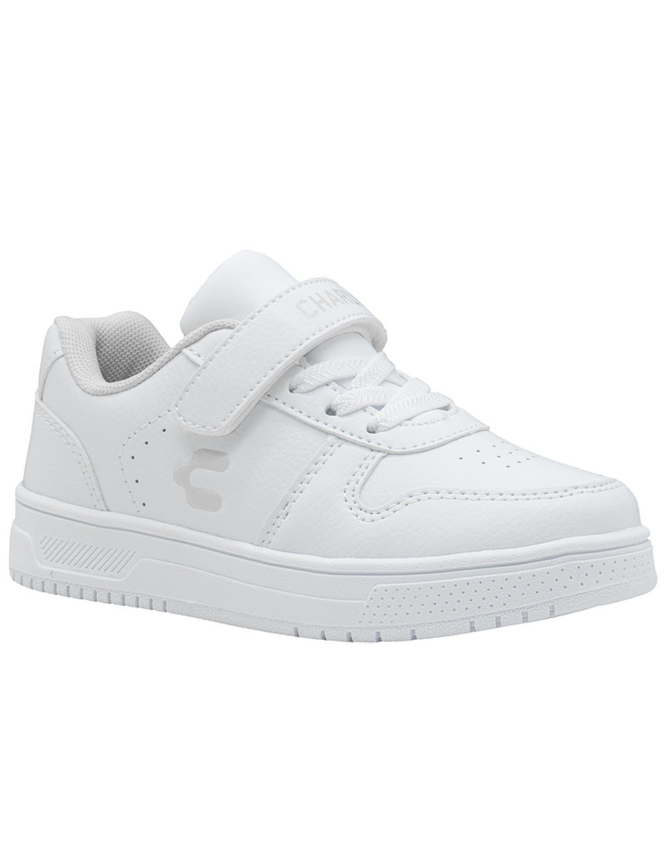 Tenis Choclo Escolar Blanco Niño Charly