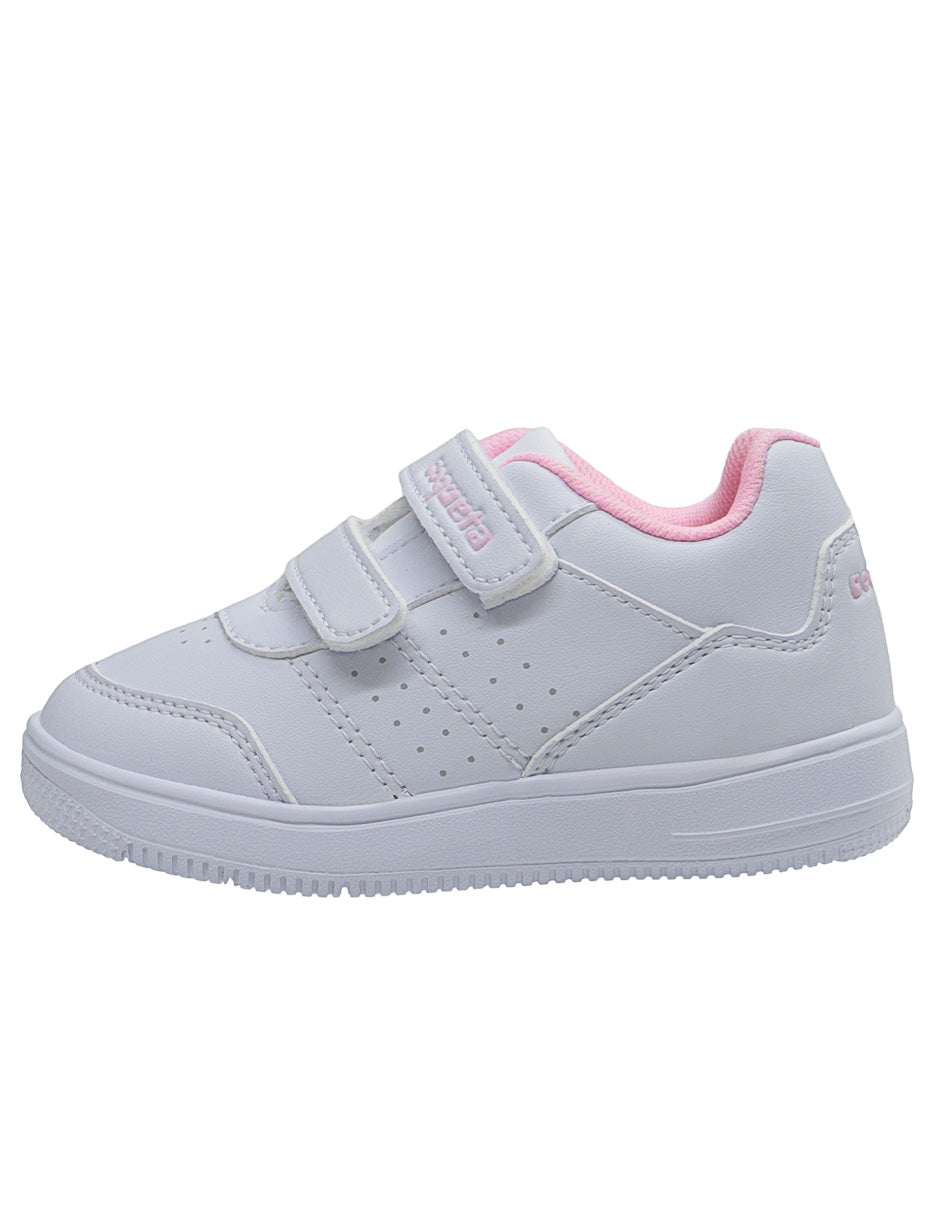 Tenis Choclo Escolares Blancos Niña Coqueta