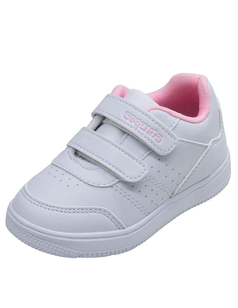 Tenis Choclo Escolares Blancos Niña Coqueta