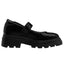 Zapato Escolar Tipo Mary Jane Charol Negro Niña Coqueta