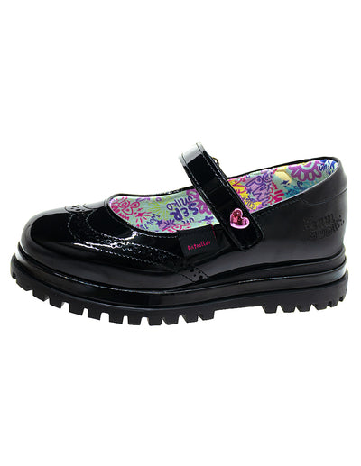 Zapato Escolar Charol Tipo Mary Jane Corazón Niña Distroller®