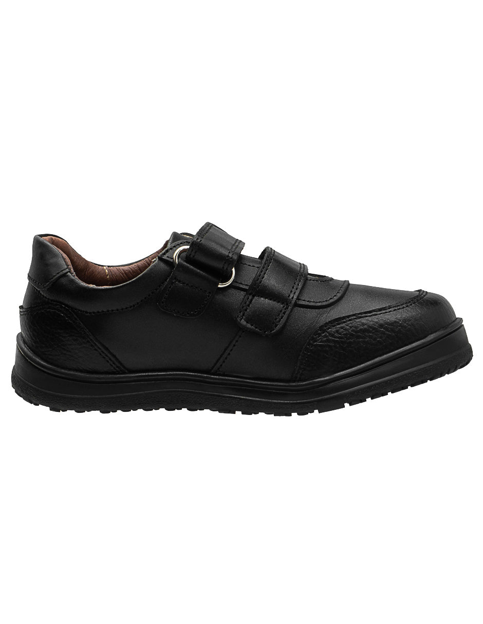 Zapato Niño Escolar Negro de Piel Dogi