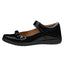 Zapato Escolar de Charol Negro con Moño Para Niña Antiderrapante con Broche Velcro