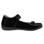 Zapato Escolar de Charol Negro con Moño Para Niña Antiderrapante con Broche Velcro