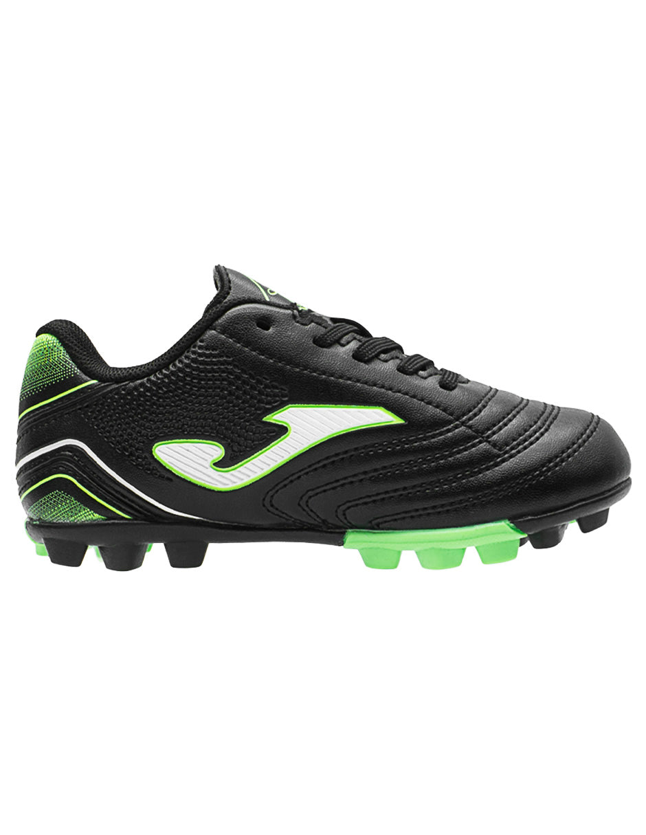 Tenis Soccer Para Niño Joma Negro Verde
