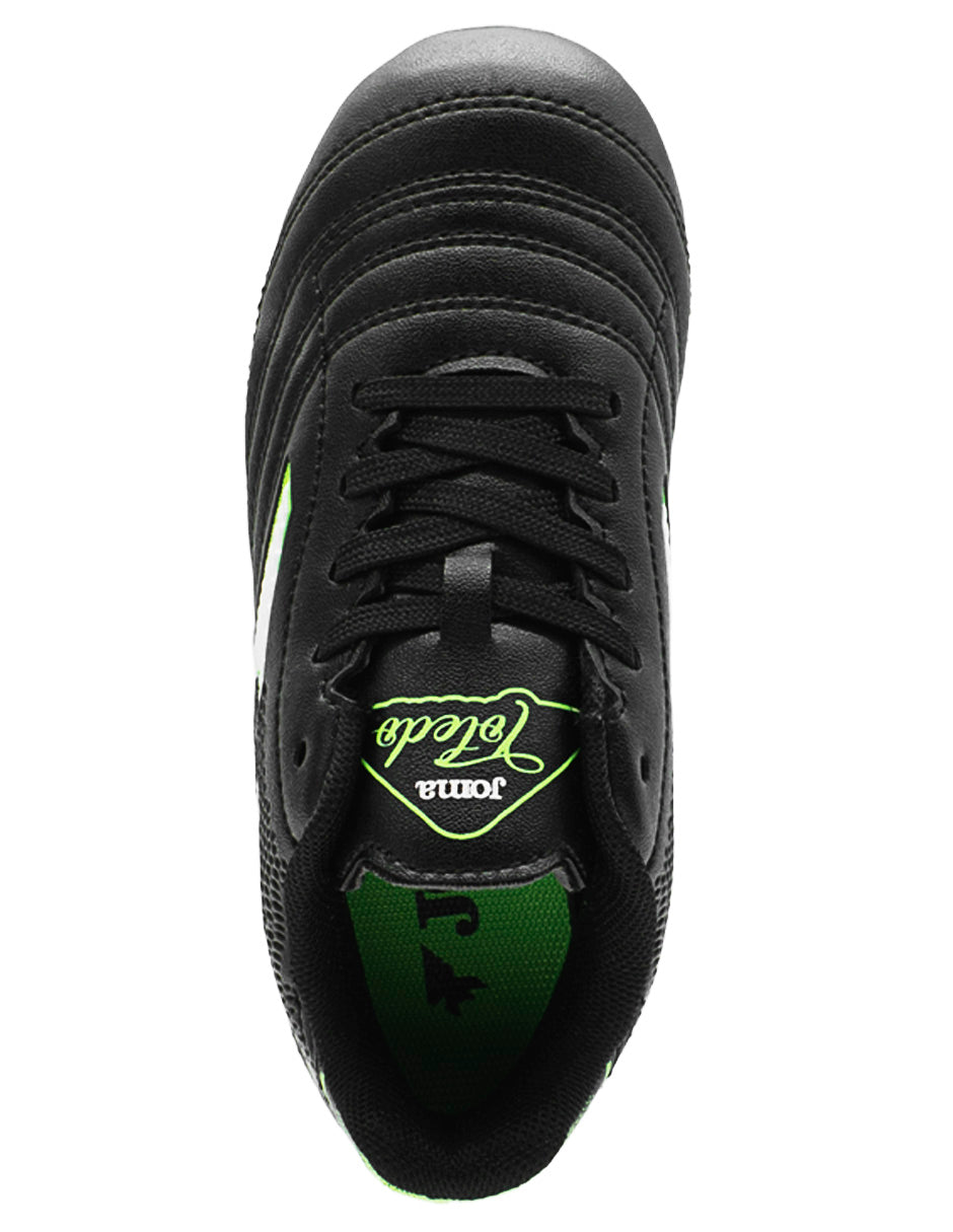 Tenis Soccer Para Niño Joma Negro Verde