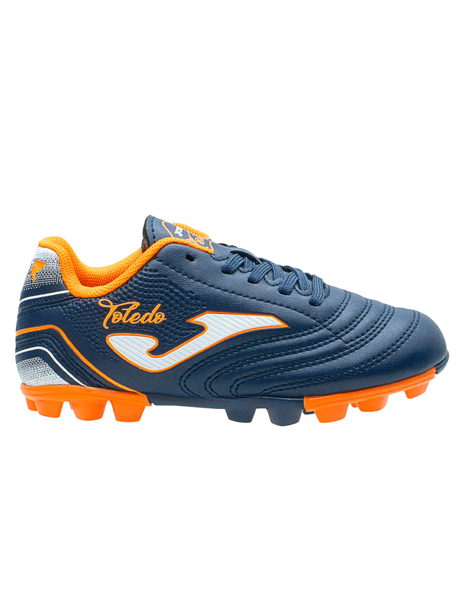 Tenis Soccer Para Niño Joma Marino Naranja