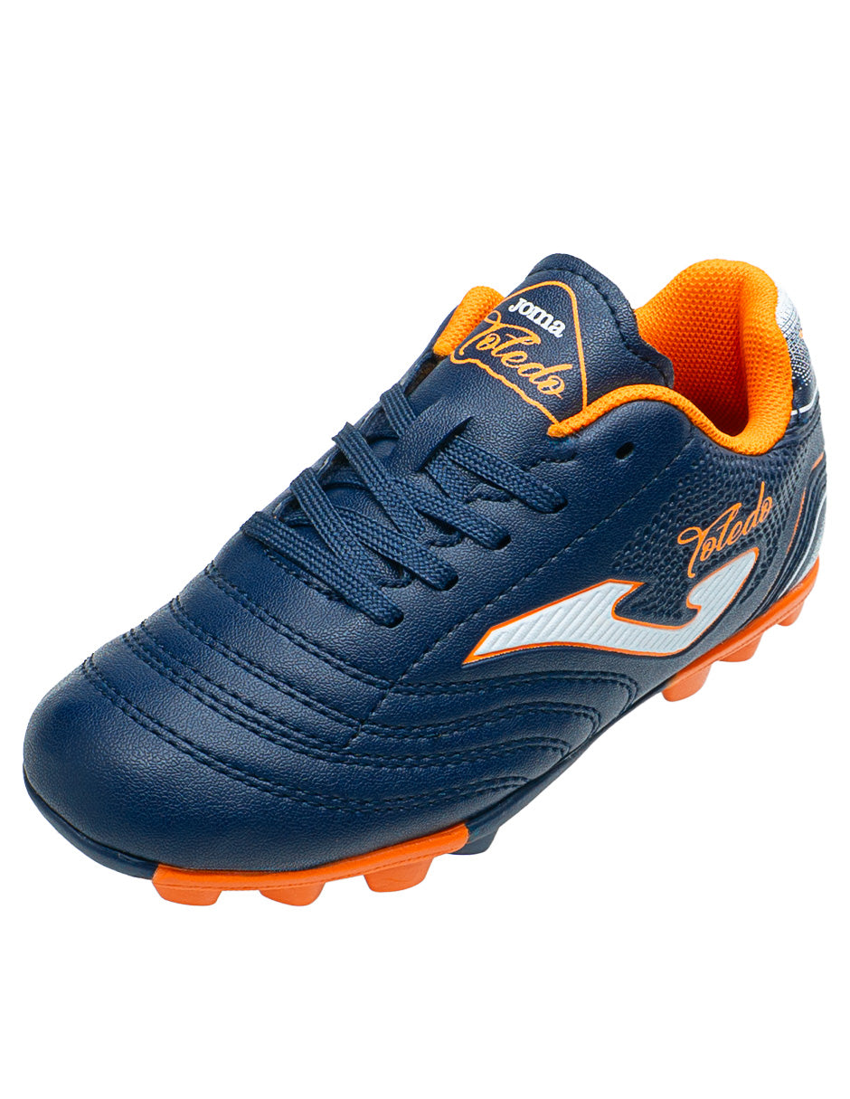 Tenis Soccer Para Niño Joma Marino Naranja