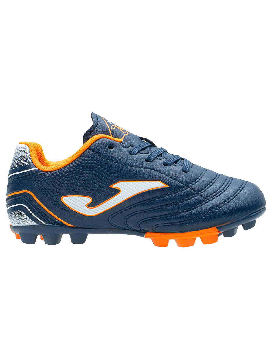 Tenis Soccer Para Niño Joma Marino Naranja