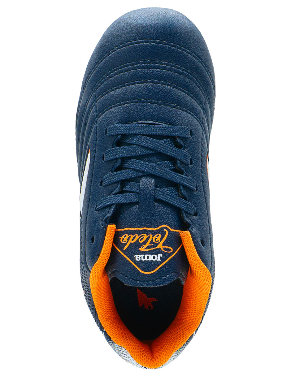 Tenis Soccer Para Niño Joma Marino Naranja