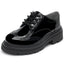 Zapato Choclo Escolar Casual Charol Negro Niña Karsten