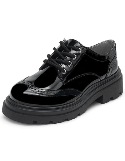 Zapato Choclo Escolar Casual Charol Negro Niña Karsten®