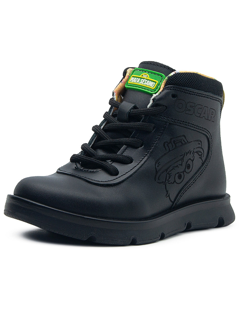 Bota Negra Monstruo Escolar Niño Karsten