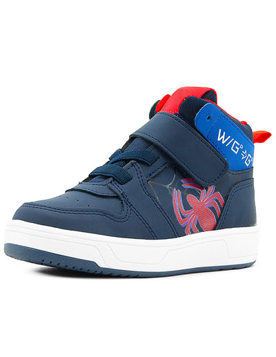 Tenis Tipo Bota Niños Azul Marino Araña Tropicana