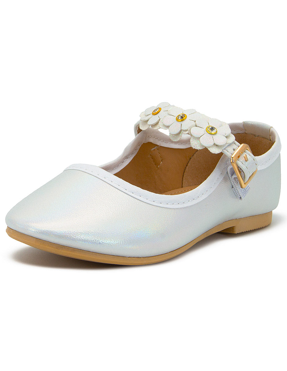 Zapato Niña Mary Jane Formal Flores Ninos