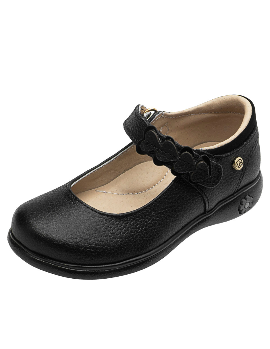 Zapato Escolar Negro Napa Mary Jane Niña Ninos®