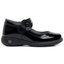 Zapato Escolar Mary Jane Niña Charol Negro Flor