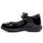 Zapato Escolar Mary Jane Niña Charol Negro Flor