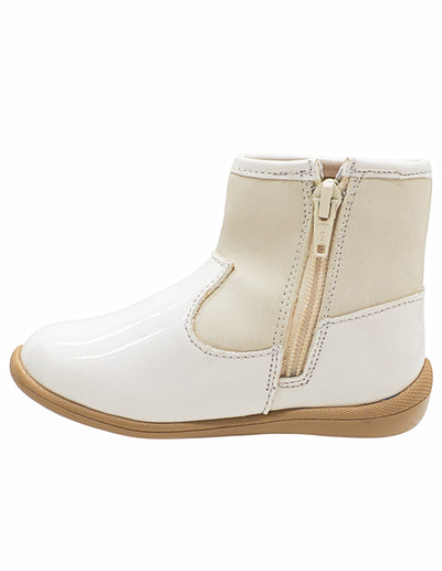 Bota Charol Hueso Flores Niña  Ninos®