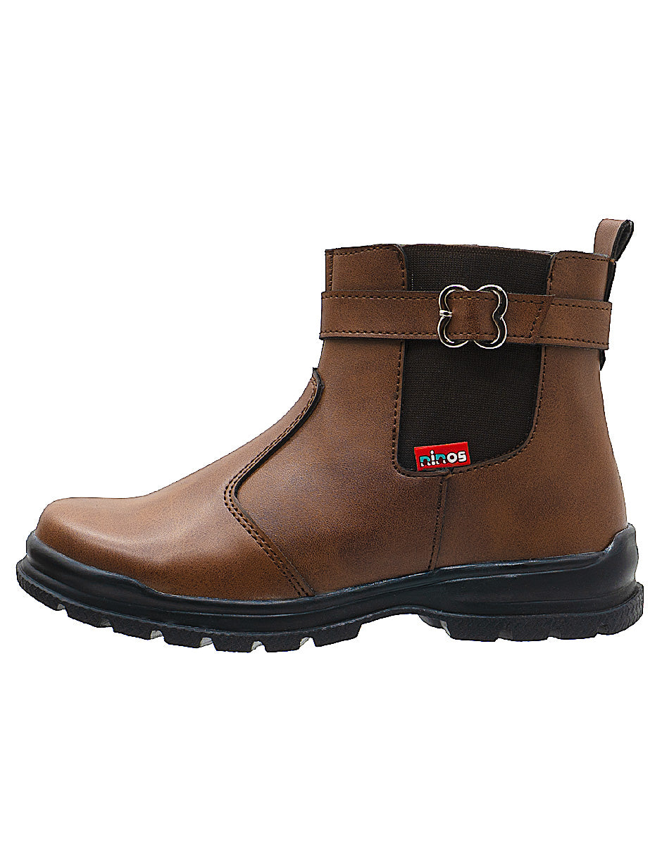 Bota Cognac Tipo Chelsea Niña Niños®