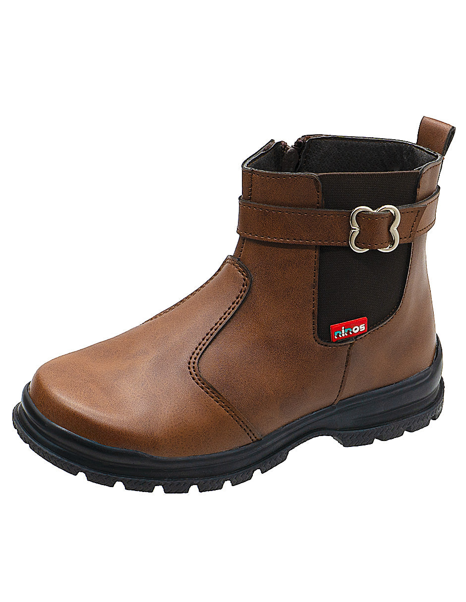 Bota Cognac Tipo Chelsea Niña Niños®