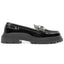 Mocasines Niña Chunky Charol Negro Herraje Metálico Ninos
