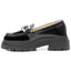 Mocasines Niña Chunky Charol Negro Herraje Metálico Ninos