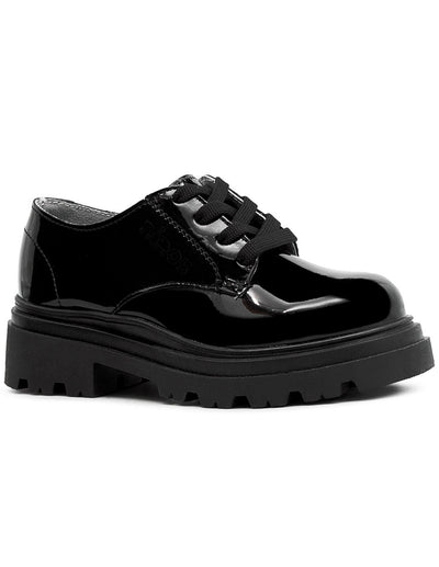 Zapato Derby Niña Charol Negro Ninos