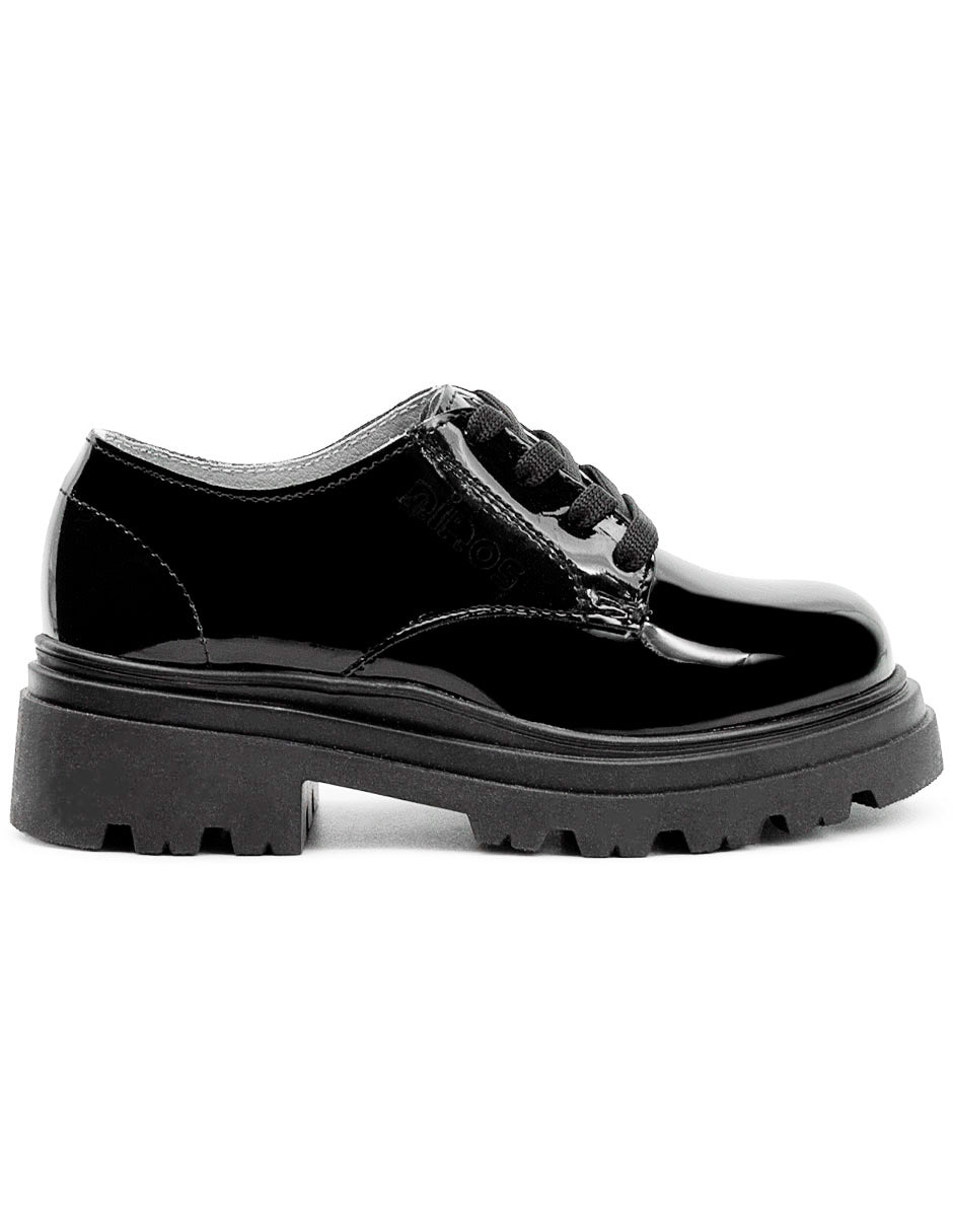 Zapato Derby Niña Charol Negro Ninos