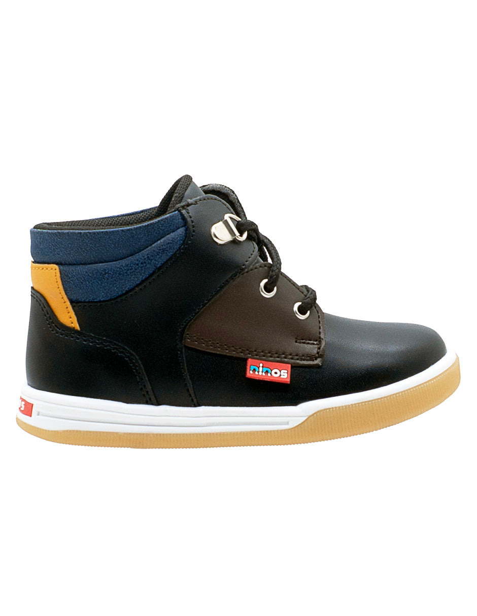 Tenis Bota Para Niño Ninos® Negro