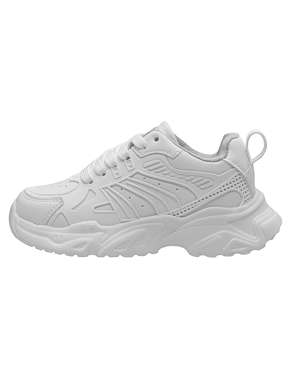 Tenis Escolar Blanco Chunky Niño Ninos®.
