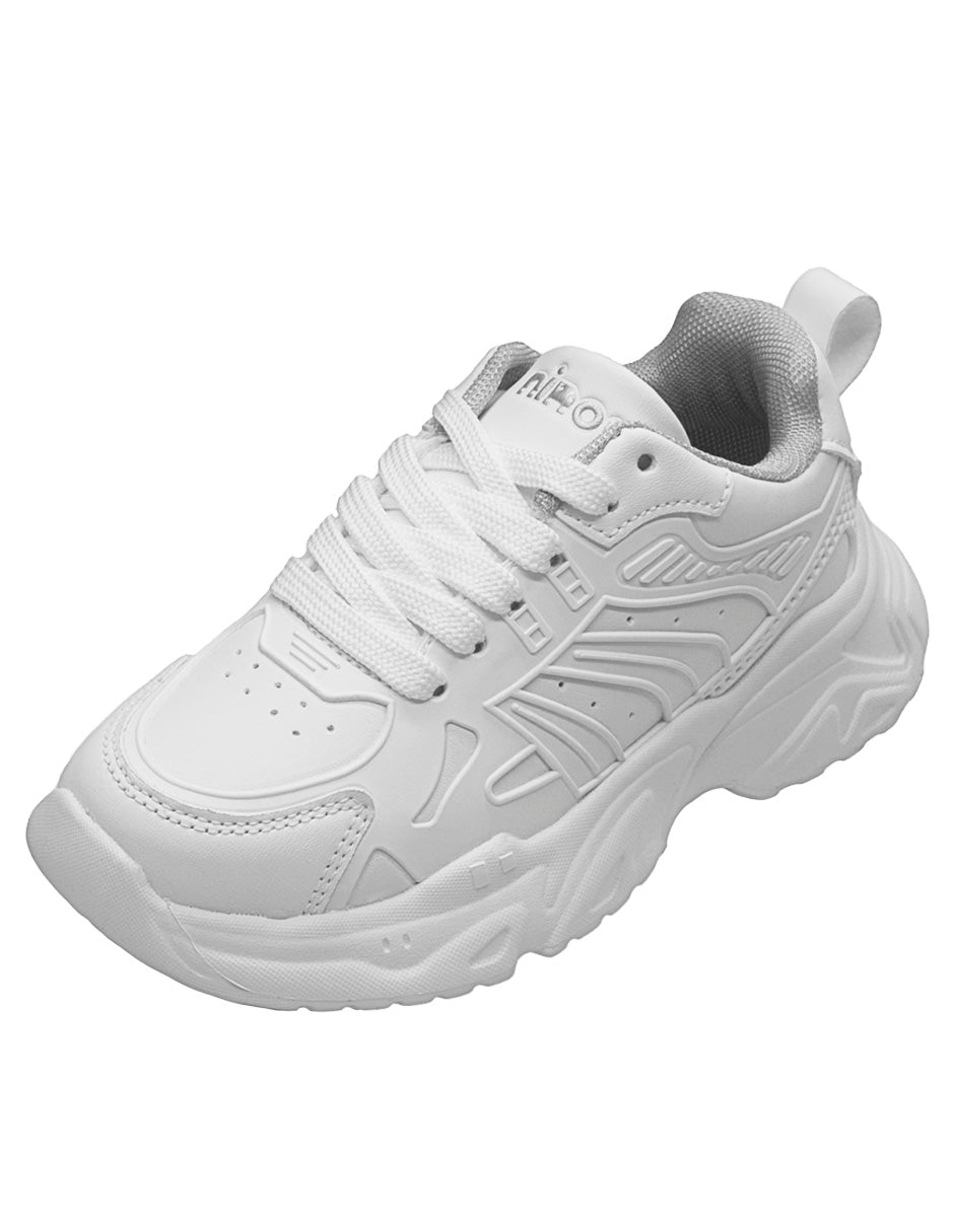 Tenis Escolar Blanco Chunky Niño Ninos®.