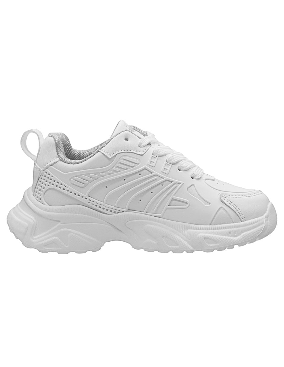 Tenis Escolar Blanco Chunky Niño Ninos®.
