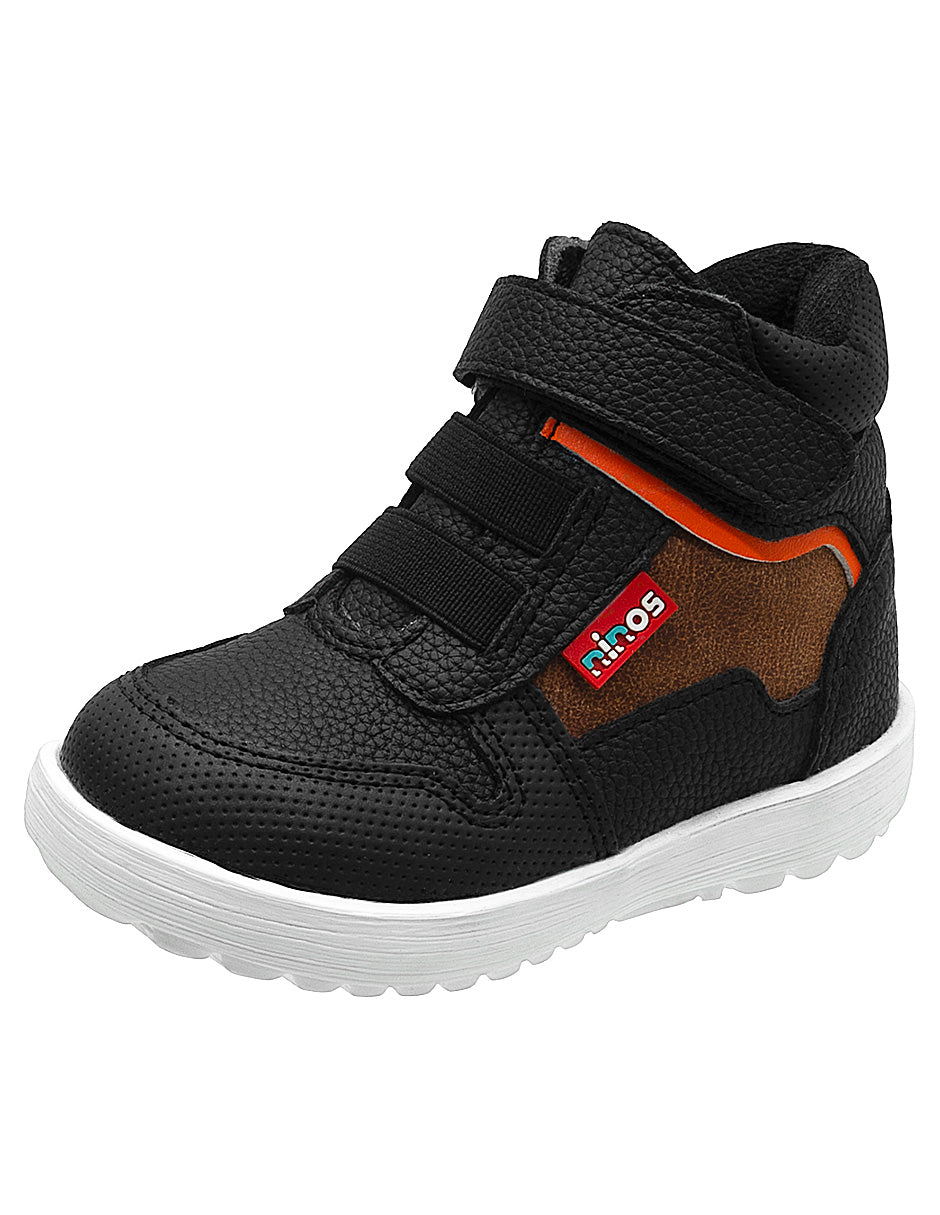 Tenis Color Negro Bota Para Niño Ninos®