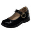 Zapato Escolar Niña Mary Jane Charol Negro Hebilla Ninos