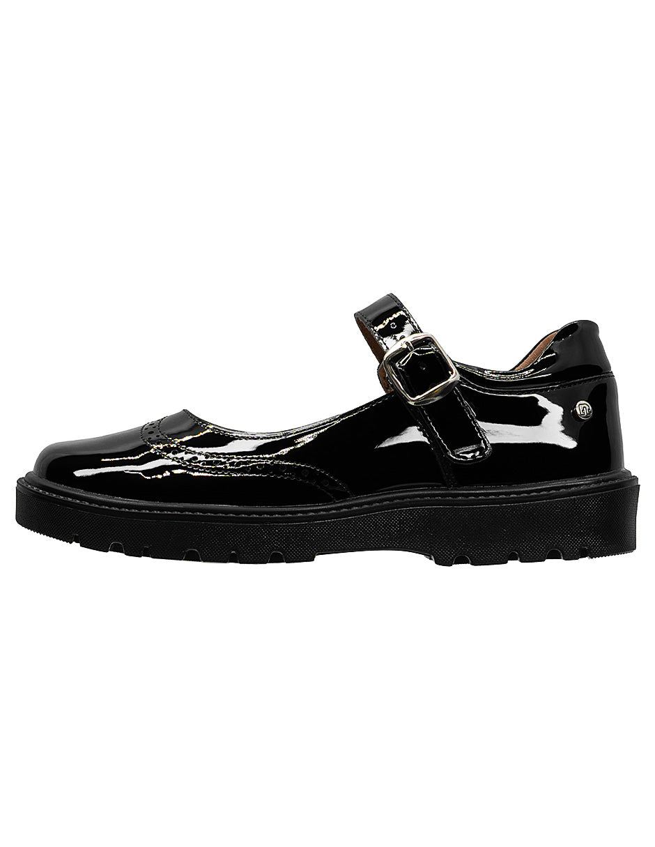 Zapato Escolar Charol Negro Mary Jane Niña Ninos®