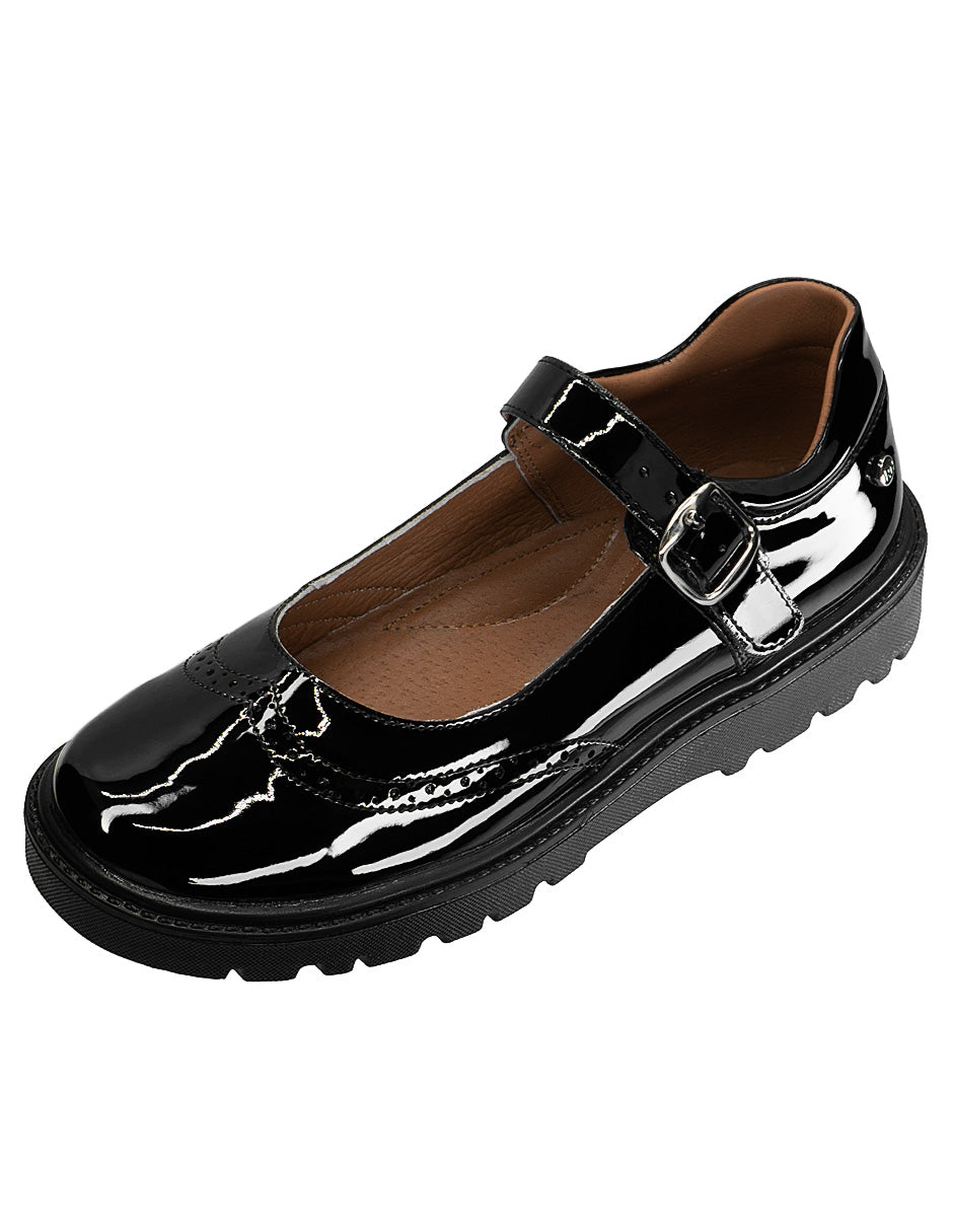 Zapato Escolar Charol Negro Mary Jane Niña Ninos®