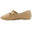 Ballerina Flat Charol Beige Niña Ninos®