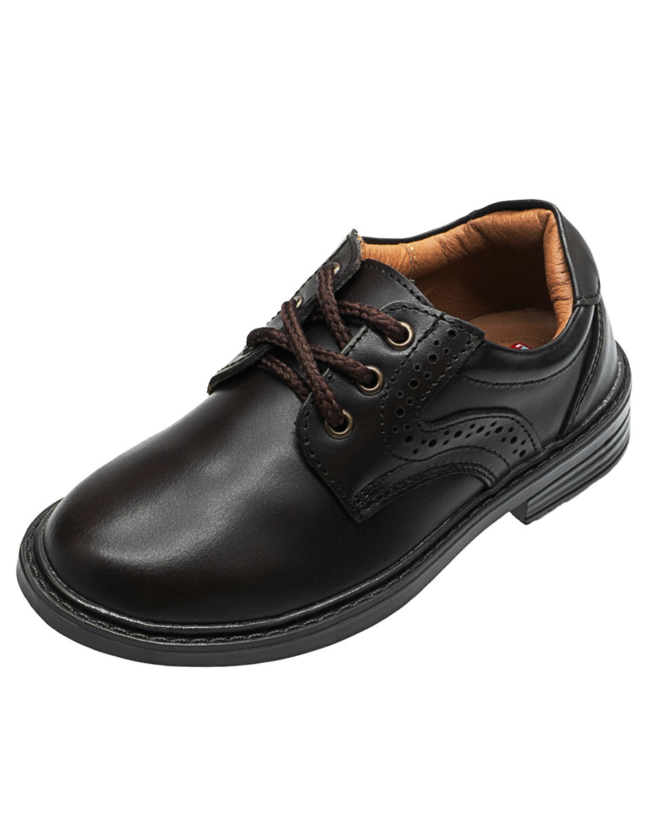 Zapato Napa Negro Escolar Formal Niño Ninos®